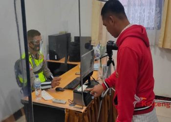 Satlantas Polres Kotim Tetap Berikan Pelayanan Prima Saat Pandemi