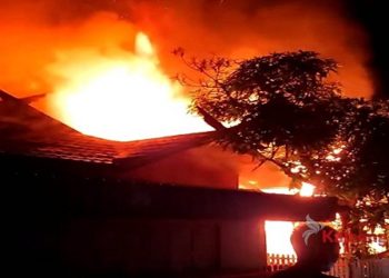 Kebakaran Di Kecamatan Pulau Petak 5 KK Harus Mengungsi