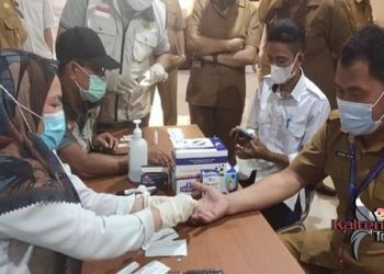 Antisipasi Klaster Perkantoran, Sekretariat DPRD Pulpis Gelar Rapid Test
