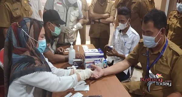 Antisipasi Klaster Perkantoran, Sekretariat DPRD Pulpis Gelar Rapid Test