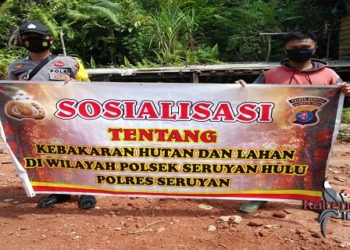 Cegah Karhutla, Polsek Seruyan Hulu Lakukan Sosialisasi