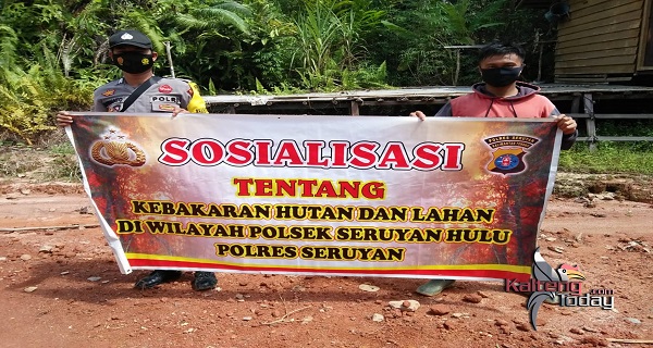 Cegah Karhutla, Polsek Seruyan Hulu Lakukan Sosialisasi