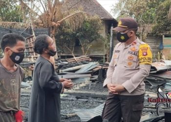 Kapolsek Murung Cek Penyebab Kebakaran di Desa Malasan