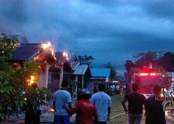 Ditinggal Pergi, Rumah Ludes Terbakar di Kereng Bangkirai