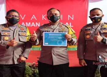 Kapolda Kalteng Disuntik Vaksin Covid-19 Dosisi Kedua Hari Ini