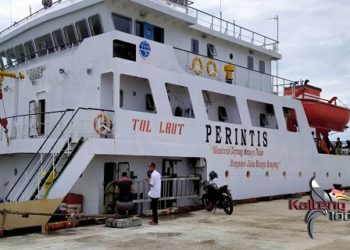Lancar, Uji Coba Sandar KM Sabuk Nusantara 35 di Pelabuhan Segintung, Seruyan