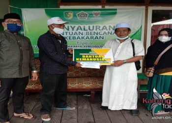 Peduli Korban Kebakaran, BAZNAS Kalteng Salurkan Bantuan