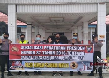 Polsek KPM Sosialisasi Saber Pungli di PT Pelindo Sampit
