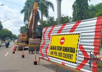 Hati-Hati ! Jalan Yos Sudarso Ke Arah Bundaran Besar Palangkaraya Ditutup 2 Bulan
