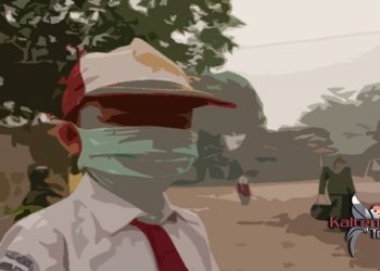 Ini Bentuk Kepedulian Polsek Kahut Bagikan Masker Untuk Murid SD