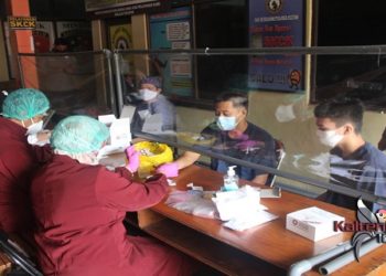 26 Orang Tahanan Polres Kotim Lakukan Rapid Test