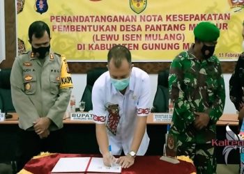 Tiga Pilar Teken Nota Kesepakatan Pembentukan Desa Pantang Mundur