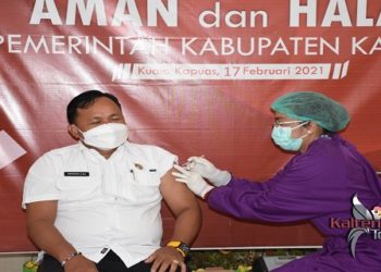 Ketua DPRD Kapuas Kembali Divaksin Covid-19 Untuk Kedua Kali