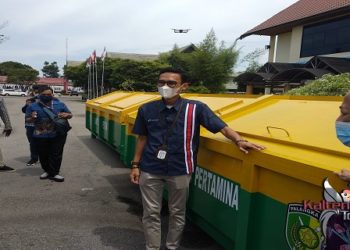 Pertamina Bantu 4 Unit Kontainer Sampah Untuk Pemerintah Kota Palangkaraya