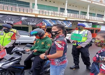 Bersama Polres Pulpis, TNI, Satpol PP dan BPBD, Perpedayak Pulpis Sosialisasi Covid -19