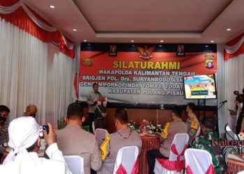 Bersama Kapolres Pulpis, Edy Pratowo Sambut Kunker Wakapolda Kalteng