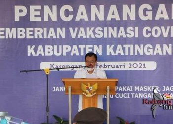 Bupati Sakariyas Buka Pencanangan Pemberian Vaksin Covid-19 Di Kabupaten Katingan