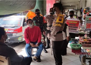 Posko PPKM Berbasis Mikro di Pasar SAIK Kuala Pembuang Dicek Kapolres