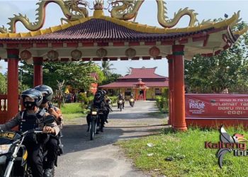 Imlek 2021, Polisi Lakukan Patroli dan Imbauan Prokes ke Sejumlah Vihara Palangka Raya