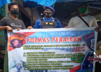 Satpolairud Ingatkan Warga Pesisir Seruyan Taati Protokol Kesehatan