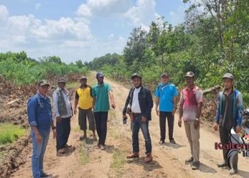 Jalan Poros Menuju Lahan Food Estate Desa Saka Lagun Butuh Perhatian