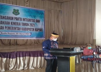 Bupati Kapuas Menandatangani Pakta Integritas Bersama OPD