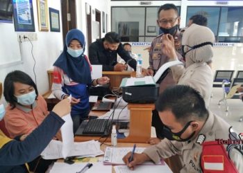 167 Anggota Polres Barsel Divaksin Covid-19