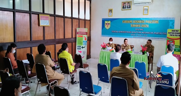Kesbangpol Berdiskusi Bersama Parpol di Gumas