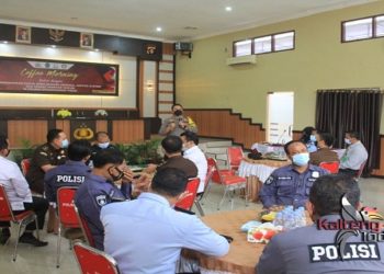 Polres Kotim Adakan Coffee Morning Integrated Criminal Justice System