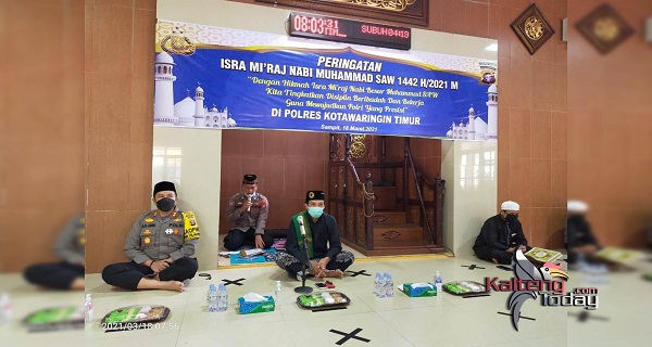 Polres Kotim Laksanakan Peringatan Isra Mi'raj Dengan Prokes