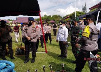 Dankor Brimob Polri Pantau Kesiapan Penanganan Karhutla di Kalteng