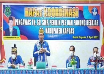 Disdik Kapuas Gelar Rapat Koordinasi Pengawas Menghadapi Belajar Tatap Muka