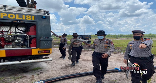 Siaga Karhutla, Polda Kalteng Gelar Latihan Gabungan Siaga