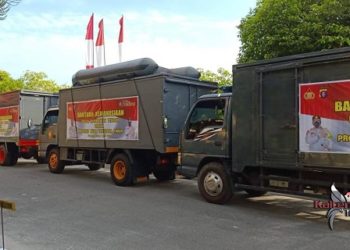 Polda Kalteng Krim 5 Truk Bantuan Sosial Untuk Korban Banjir NTT Melalui Polda Bali