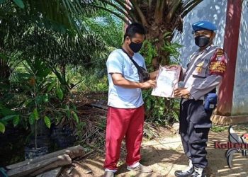 Polisi Sosialisasikan Bahaya Karhutla di Kecamatan Seruyan Tengah.