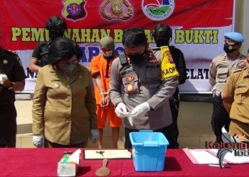 Polres Barsel Musnahkan Sabu 48,48 gram