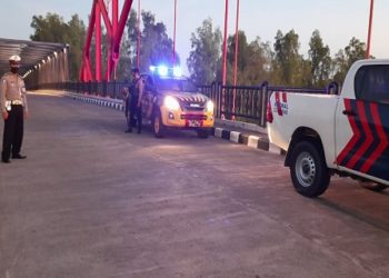 Antisipasi Balap Liar Saat Ramadhan, Polisi Patroli di Jembatan Kuala Pembuang