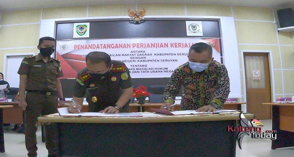 DPRD Kabupaten Seruyan Dan Kejari Seruyan Teken Perjanjian Kerjasama