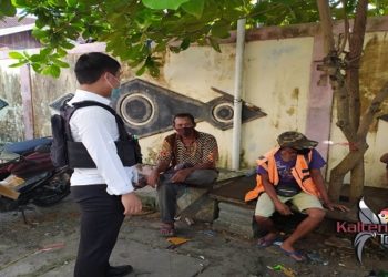 Cegah Covid 19, Anggota Polres Seruyan Tingkatkan Sosialisasi dan Yustisi Ke Warga