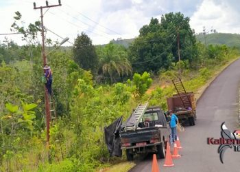 Lima Titik Lampu PJU Mulai Dipasang di Jalan KS Tubun Gumas