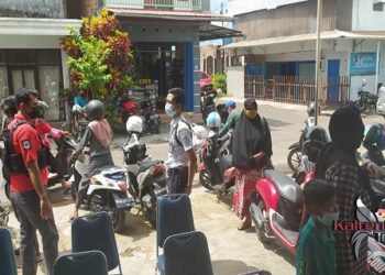 Cegah Kerumunan, Polisi Amankan Penyaluran Dana BPUM di BRI Kuala Pembuang