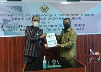 Wagub Kalteng Serahkan LKPD Tahun 2020