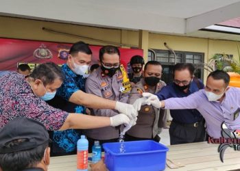 Polsek Ketapang Kotim Musnahkan Barang Bukti Sabu 49,76 Gram
