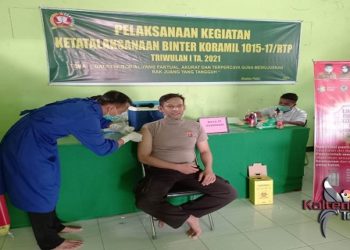 Koramil 1015-17 Seruyan Tengah Sukseskan Pelaksanaan Vaksinasi