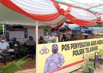 Pos Penyekatan Polsek Telawang Tidak Berlakukan Putar Balik Untuk Warga Kalteng