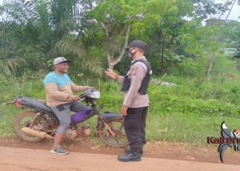 Polsek Danau Sembuluh Lakukan Pengamanan Serta Perketat Prokes Covid-19