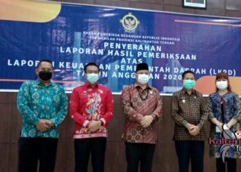 Hadiri Penyerahan Laporan Keuangan, Ketua DPRD Apresiasi WTP ke-6 Murung Raya