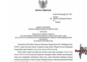Libur Lebaran Seluruh Tempat Wisata di Seruyan Tutup