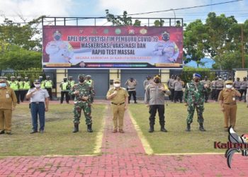 Bupati Kapuas Pimpin Apel Operasi Yustisi Tim Pemburu Covid 19