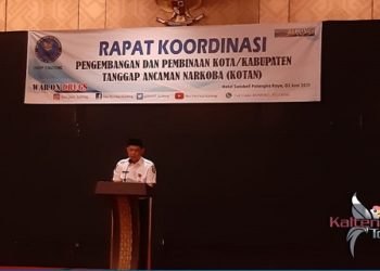 Sekda Kalteng Hadiri Rakor Pengembangan Dan Pembinaan Kabupaten Kota Tanggap Ancaman Narkoba